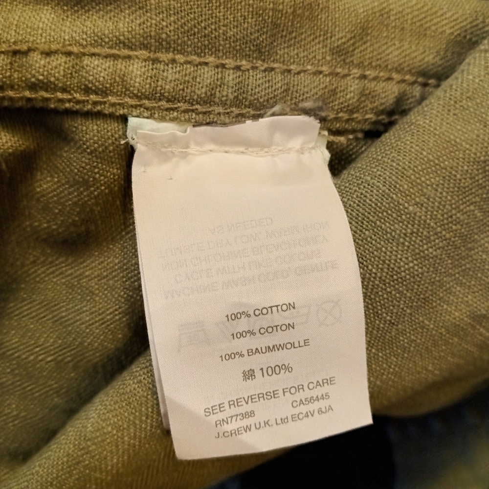 J. Crew Camoflauge Utility Jean-Style Jacket Size Large - Picture 10 of 12
